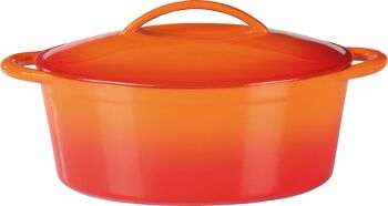 Plat à rôtir ovale en fonte Orange Shadow 33x25cm / 7 litres. 1
