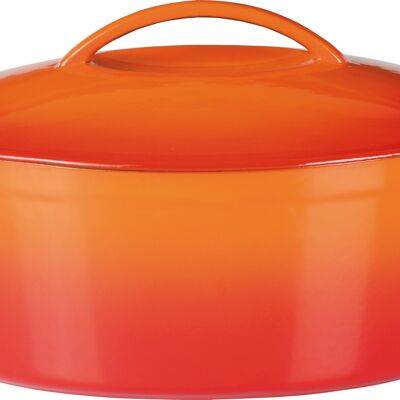 Rostiera ovale in ghisa Orange Shadow 33x25cm / 7 litri.