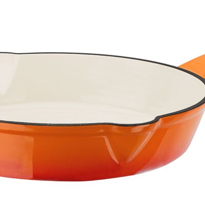 Cast iron pan Orange Shadow 26cm with 2 spouts