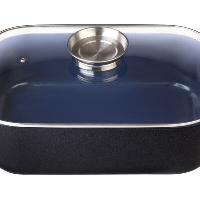 Rectangular roaster Ceramica cobalt blue 40x26x11cm / 8 ltr.