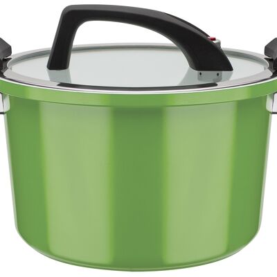 Cocotte économe en énergie Ceramica Green 24cm, 6 litres.