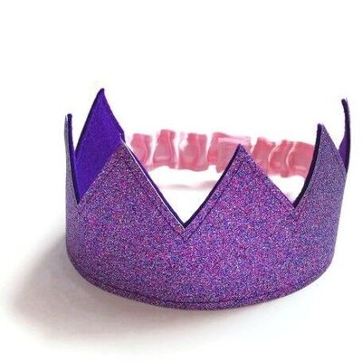 Purple Glitter Crown