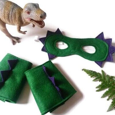 Dinosaurier-Maske und Manschetten-Set