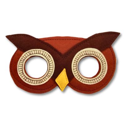 Masque de hibou en feutre fait à la main