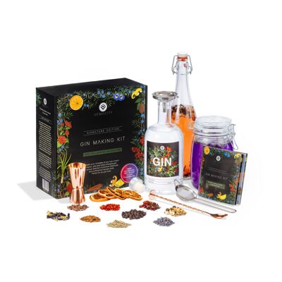 Das Signature Edition Gin Making Kit mit goldenem Zubehör