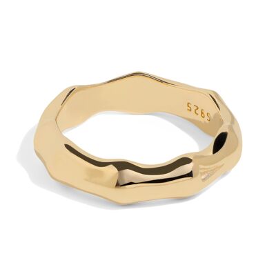 The Bamboo ring - 18k gold plated