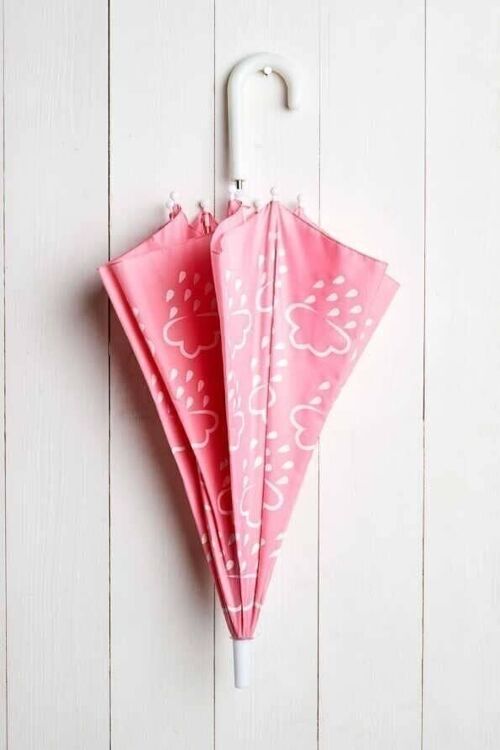 Little Kids Colour-Revealing Umbrella in Baby Pink