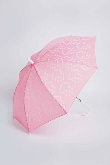 Parapluie révélateur de couleurs Little Kids en rose bébé 3