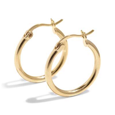 The Base hoop M - 18k gold plated