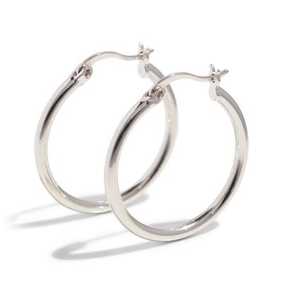 The Base hoop L - sterling silver