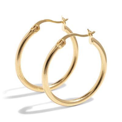 The Base hoop L - 18k gold plated