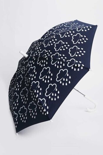 Parapluie pour enfant qui révèle les couleurs en bleu marine 2