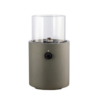 Clifton table round fireplace grey