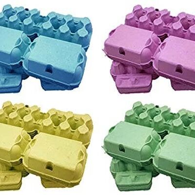 Coloured Cardboard Egg Boxes pack of 4