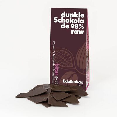 Dunkle Schokolade raw Peru 98%