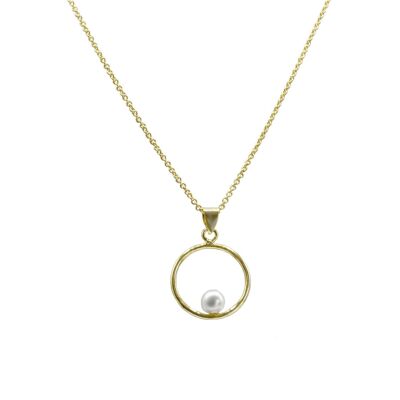 Necklace Circle 925 silver gold plated