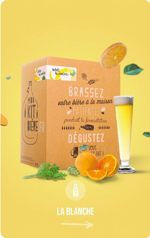 Kit complet de Brassage Artisanal Bière Blanche 5 litres