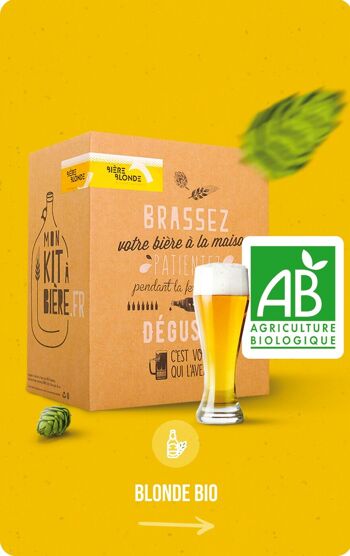 Kit complet de Brassage Artisanal Bière Blonde BIO 5 litres 1