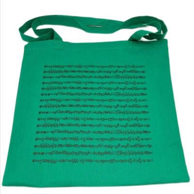 Staff handle bag with long handles, color: green