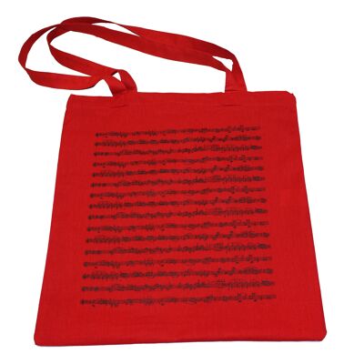 Borsa con manico personale con manici lunghi, colore: rosso