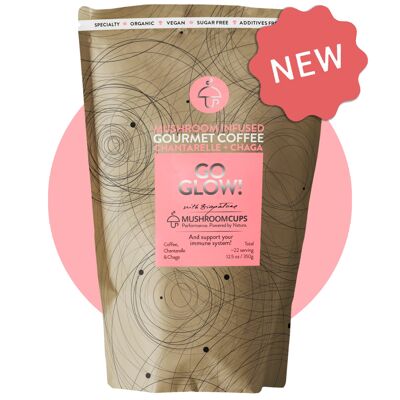 Go Glow – Gourmet Ground Coffee with Chaga and Chanterelle