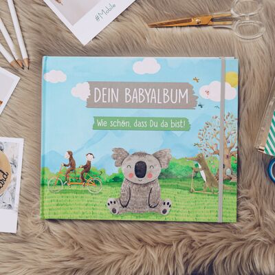 Book, baby album koala first year memory book