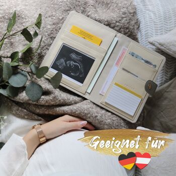 Couverture de passeport de maternité, couverture de passeport de maternité - organisateur avec fermeture magnétique, gris 2