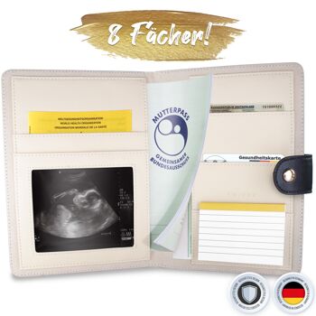 Protège-passeport de maternité, Protège-passeport de maternité - Organisateur avec fermeture magnétique, noir 3