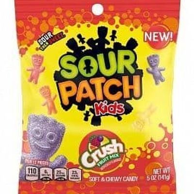 sour patch kids crush fruit mix 141g