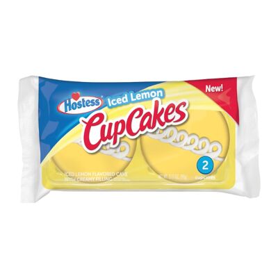Hostess Iced Lemon Cupcakes 2-Pack - 3.17oz (90g)