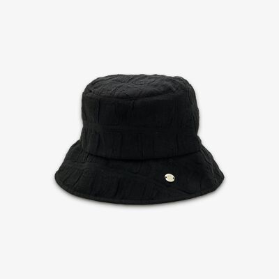 Bucket hat Leah zwart