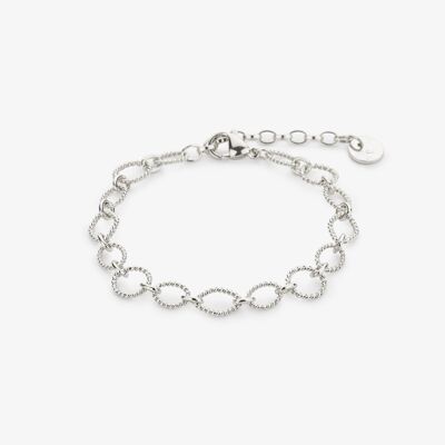 Schakel armband Dinna silver plated