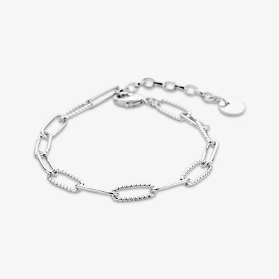 Schakel armband Mila silver plated