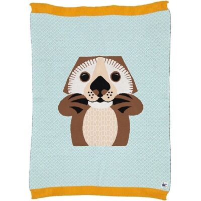 Otter knitted baby blanket - Birth gifts