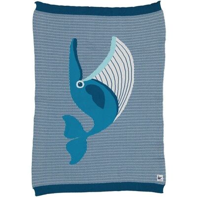 Whale knit baby blanket - Christmas gift selection