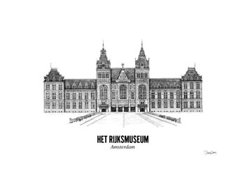 Het Rijksmuseum - 21X30CM - Douwedraws laat 1 boom planten 2