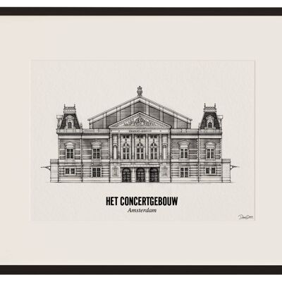 Het Concertgebouw - 21X30CM - Douwedraws laat 1 boom planten