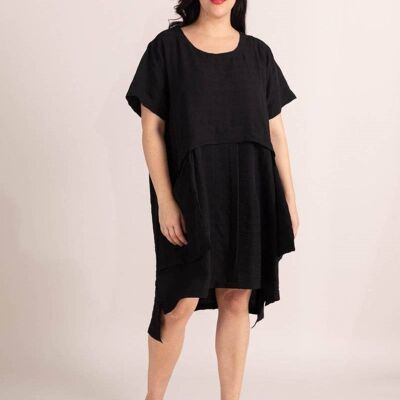 Robe unie grande taille Noir