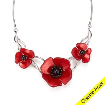 Collier coquelicot Kano 1