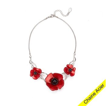 Collier coquelicot Kano 2