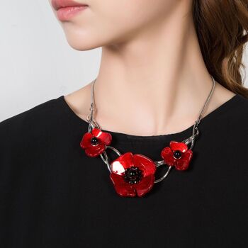 Collier coquelicot Kano 3