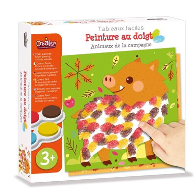 Creative box for children, Finger painting "Animals of the countryside"