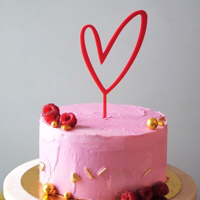 Love Cake Topper in Rot