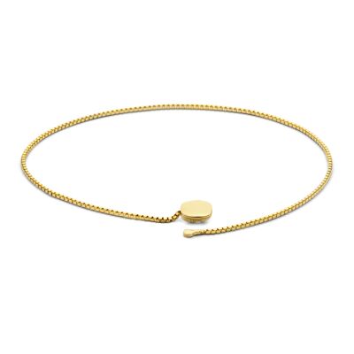 Forever Locked Zilver Armband Oval Gold Plated - Zilver