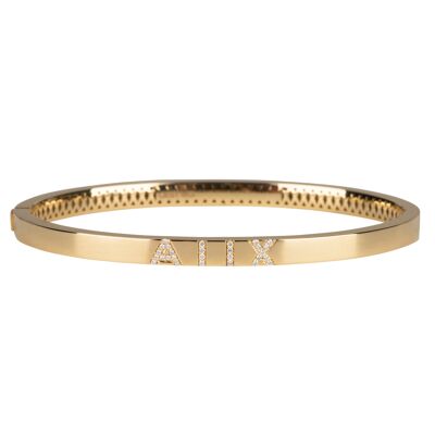 Diamond Initialen armband - Wit goud