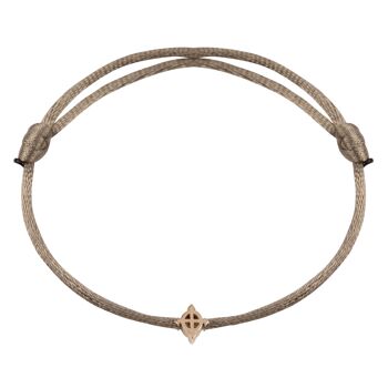 Bracelet Satin Symbole Protection - Gris Clair