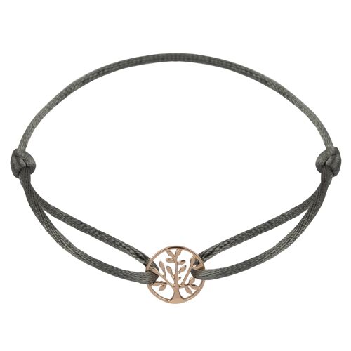 Tree of Life symbool satijnen armband - Taupe