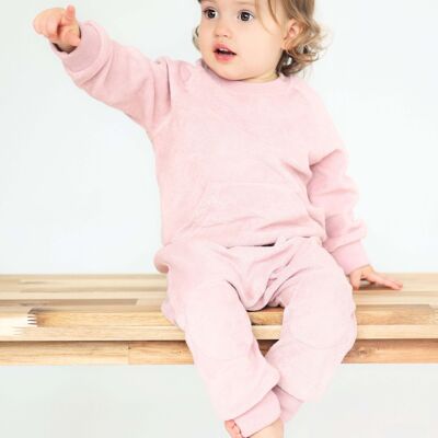 Blush Towelling Cotton Sets Kids Outfit Loungewear Tracksuit