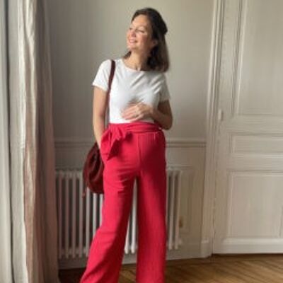 Raspberry Red Pampelonne Trousers