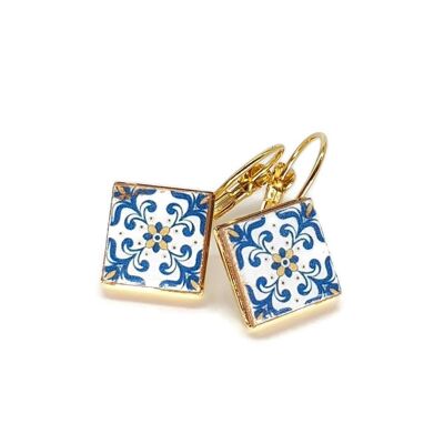 Ines - Boucles d'Oreilles Azulejos du Portugal